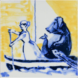 Paula Rego - Mulher com cão e fénix