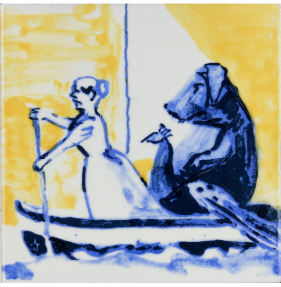 Paula Rego - Mulher com cão e fénix